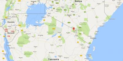 Tanzanië plek op die wêreld kaart