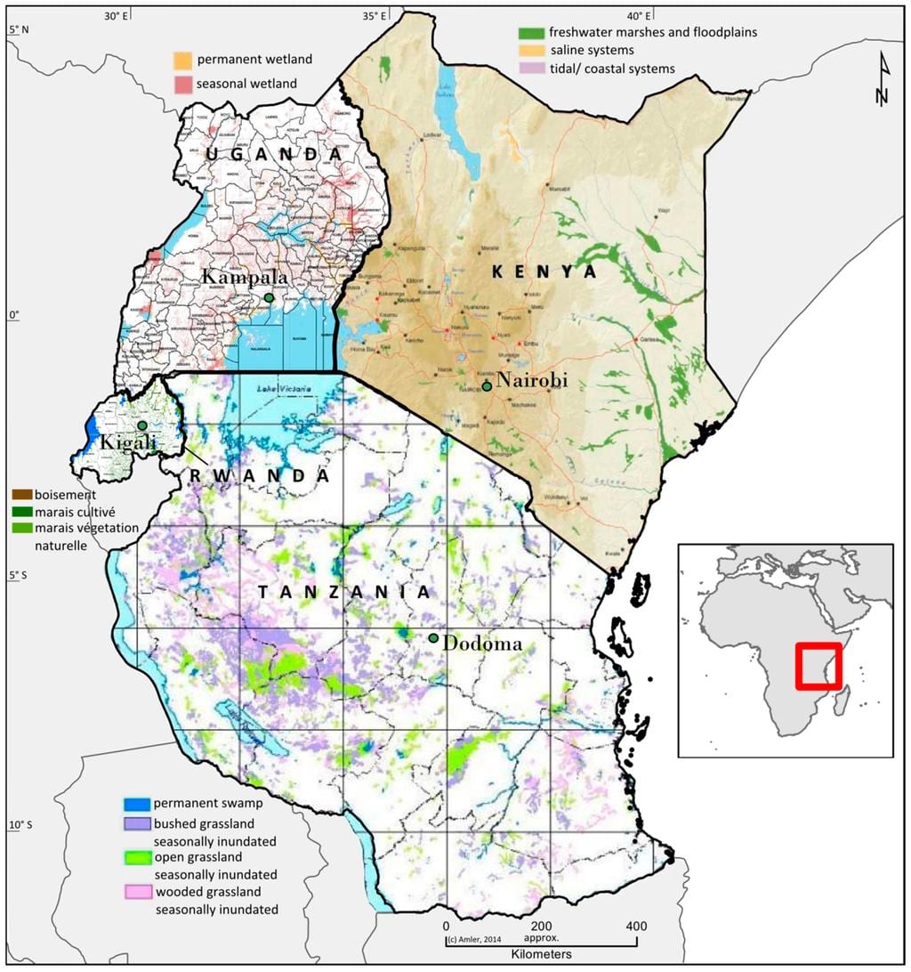 kaart van tanzanië te wys historiese plekke