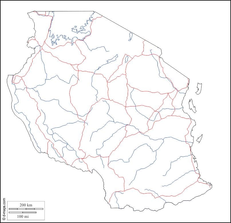 leë kaart van tanzanië