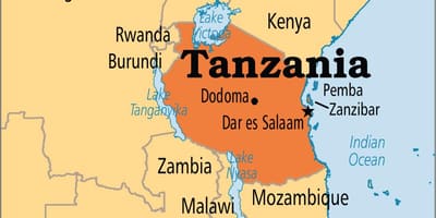 Kaart van dar es salaam, tanzanië
