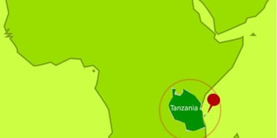Kaart van die mafia island tanzanië