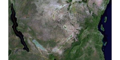 Kaart van satelliet tanzanië
