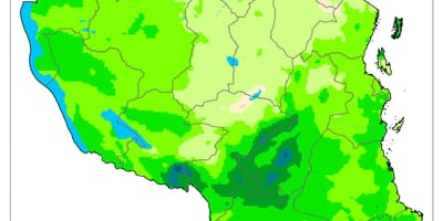 Kaart van tanzanië klimaat