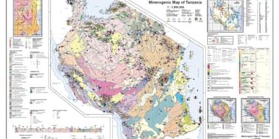 Geologie en minerale kaart van tanzanië