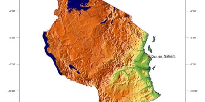 Kaart van tanzanië opstand