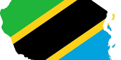 Kaart van tanzanië vlag